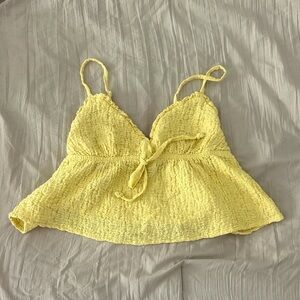 Yellow Ruffle Babydol Women's Top